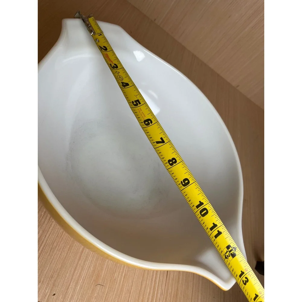 Vintage PYREX Butterfly Gold 444 Cinderella Mixing Bowl 4 Qt Mustard 70s Retro